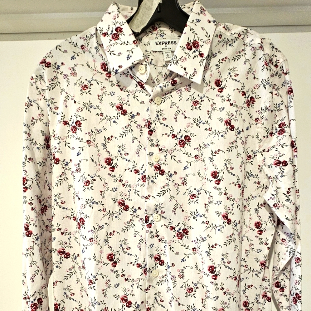 Express men's floral button down